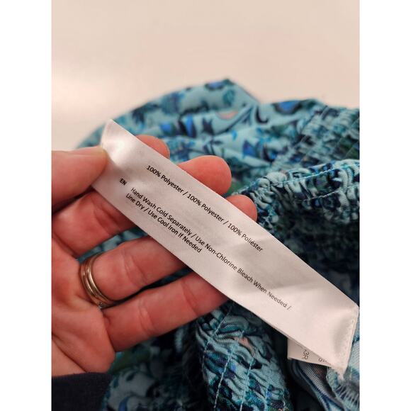 BOG Darcy jumper LOOK blue floral Flare boho summer one piece whimsical fun L - Picture 8 of 12